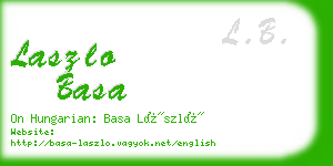 laszlo basa business card